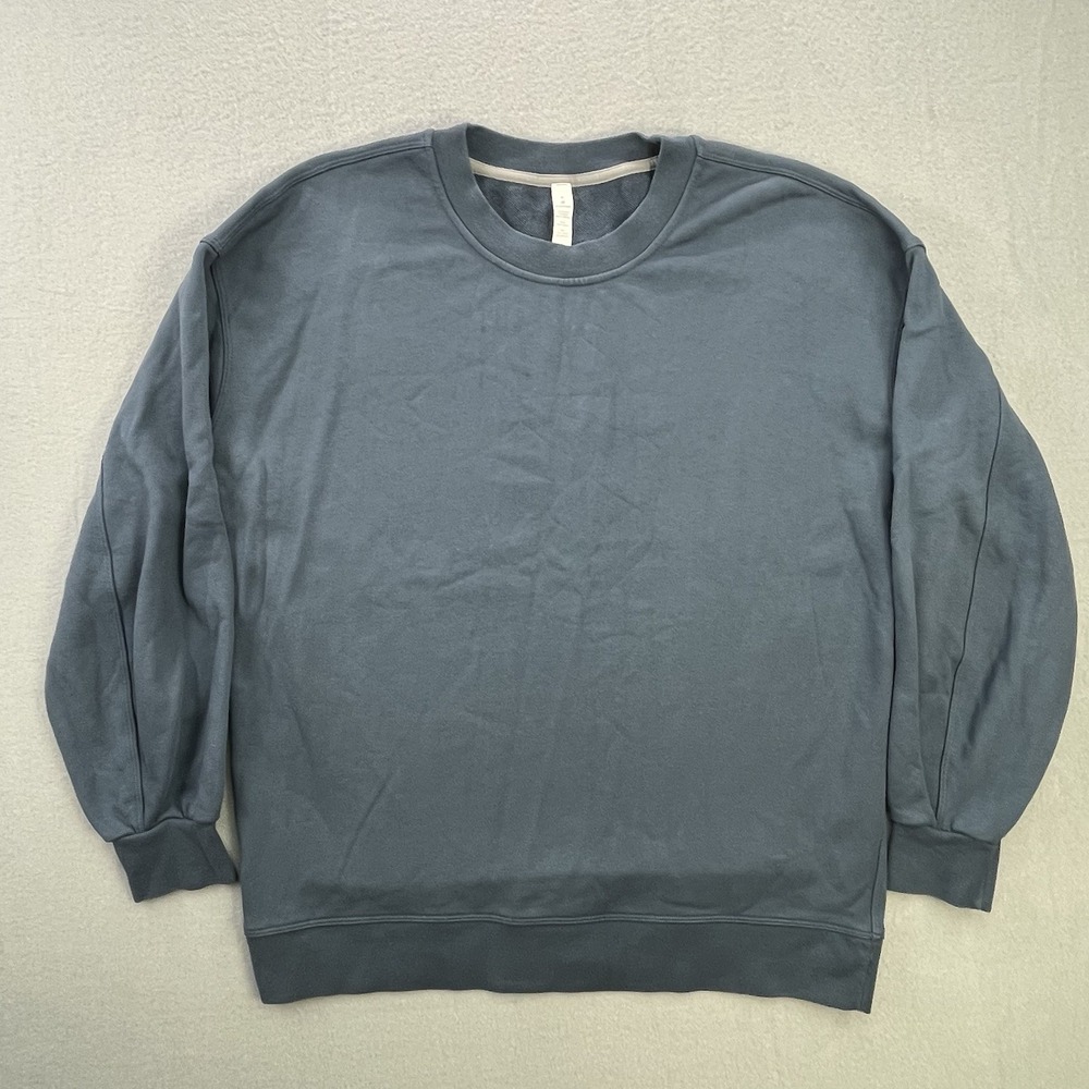 Lululemon Womens 6 Perfectly Oversized Crew Crewneck Sweatshirt Pullover Blue